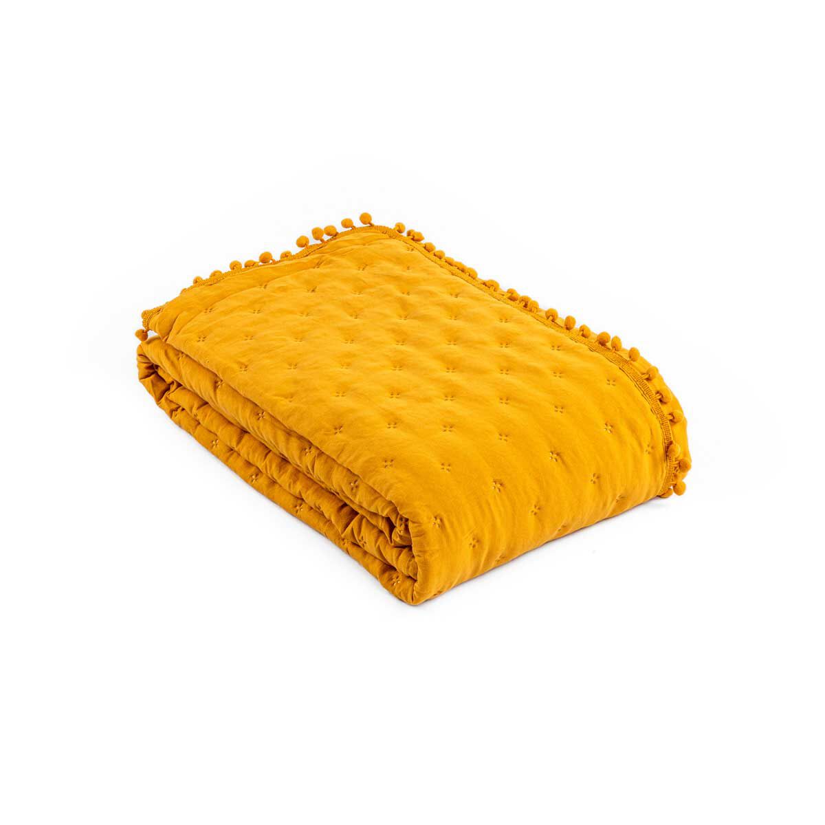 Edredão BEAR reversível ocre e cinza 140x220cm