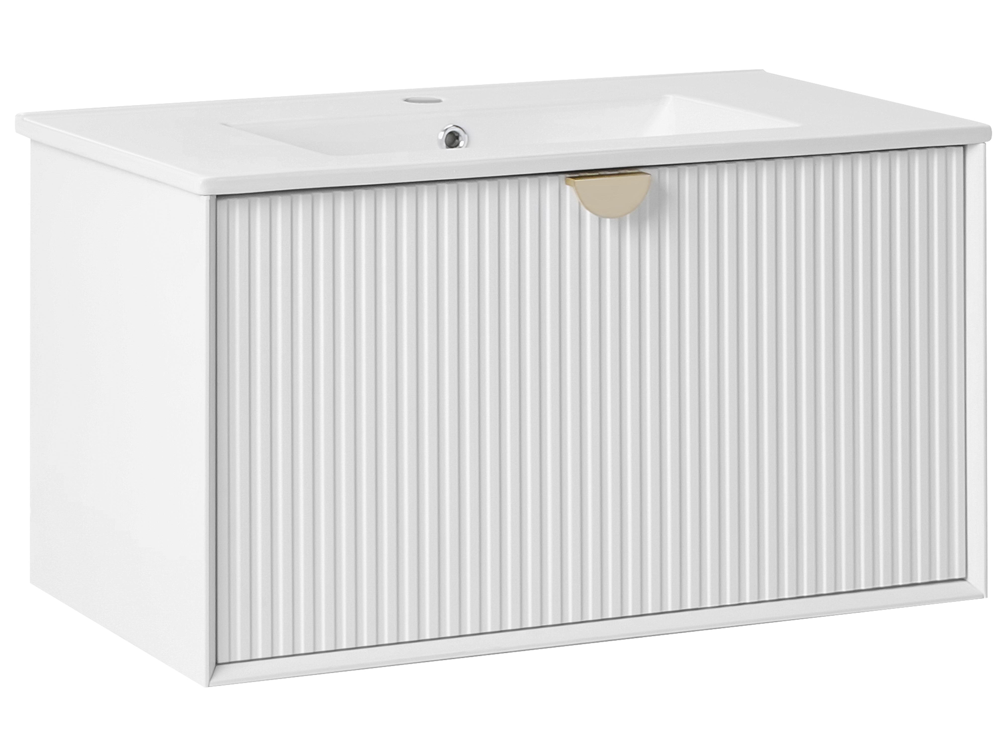 Wall Mounted Vanity Unit with Basin BONAIRE White