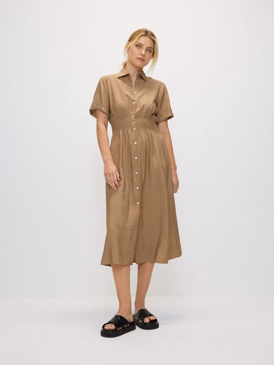 Viscose Blend Midi Dress