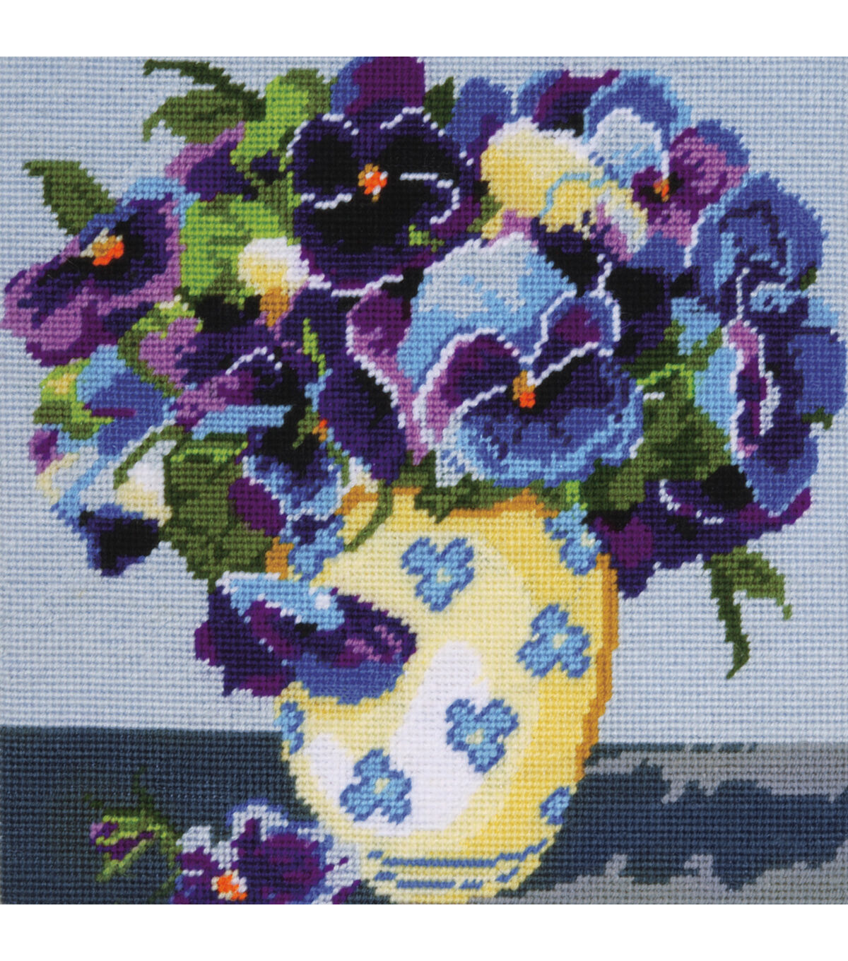 Tobin 10 x 10 Pansies Needlepoint Kit