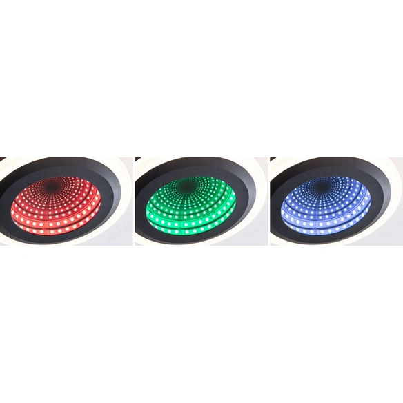 LED-Wand- und Deckenleuchte, WD Spaceglow Two LED 3D RGB TunW 12 3W 200mm dim Sz Met Kst.