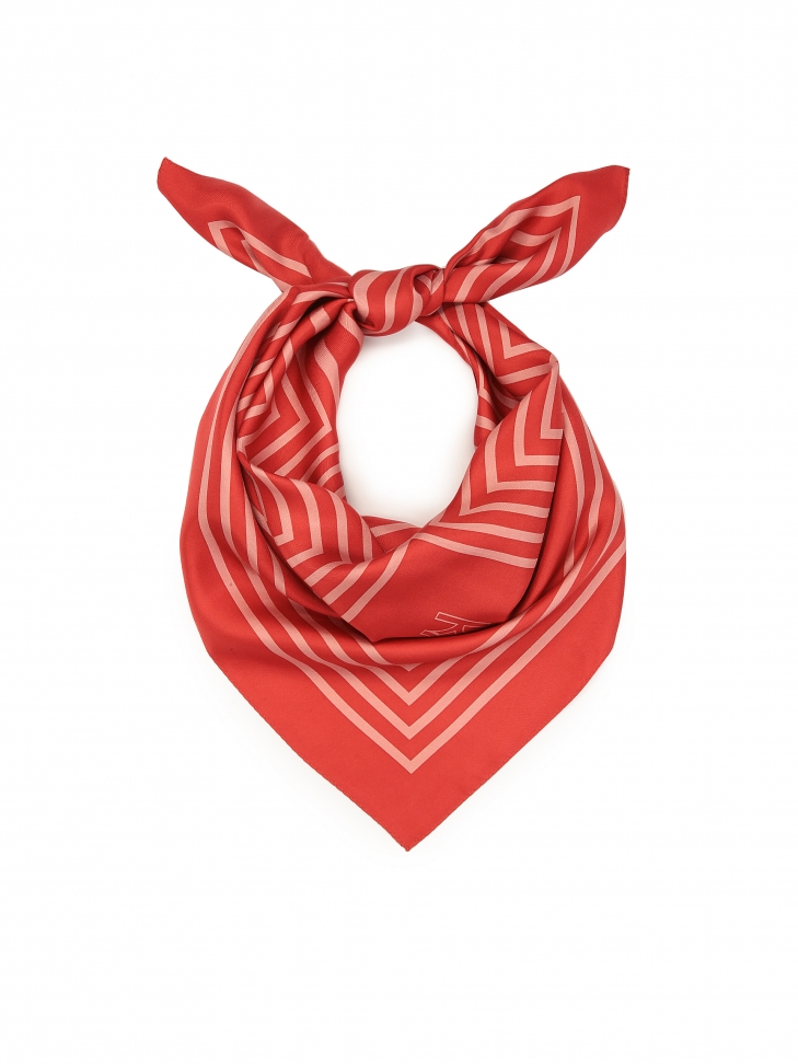 Silk scarf in red color