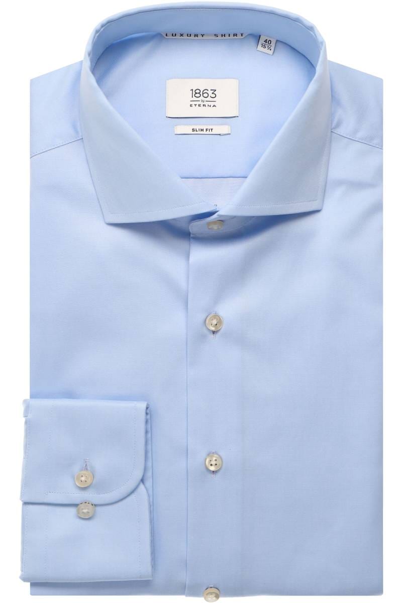 ETERNA 1863 Slim Fit Hemd hellblau, Einfarbig