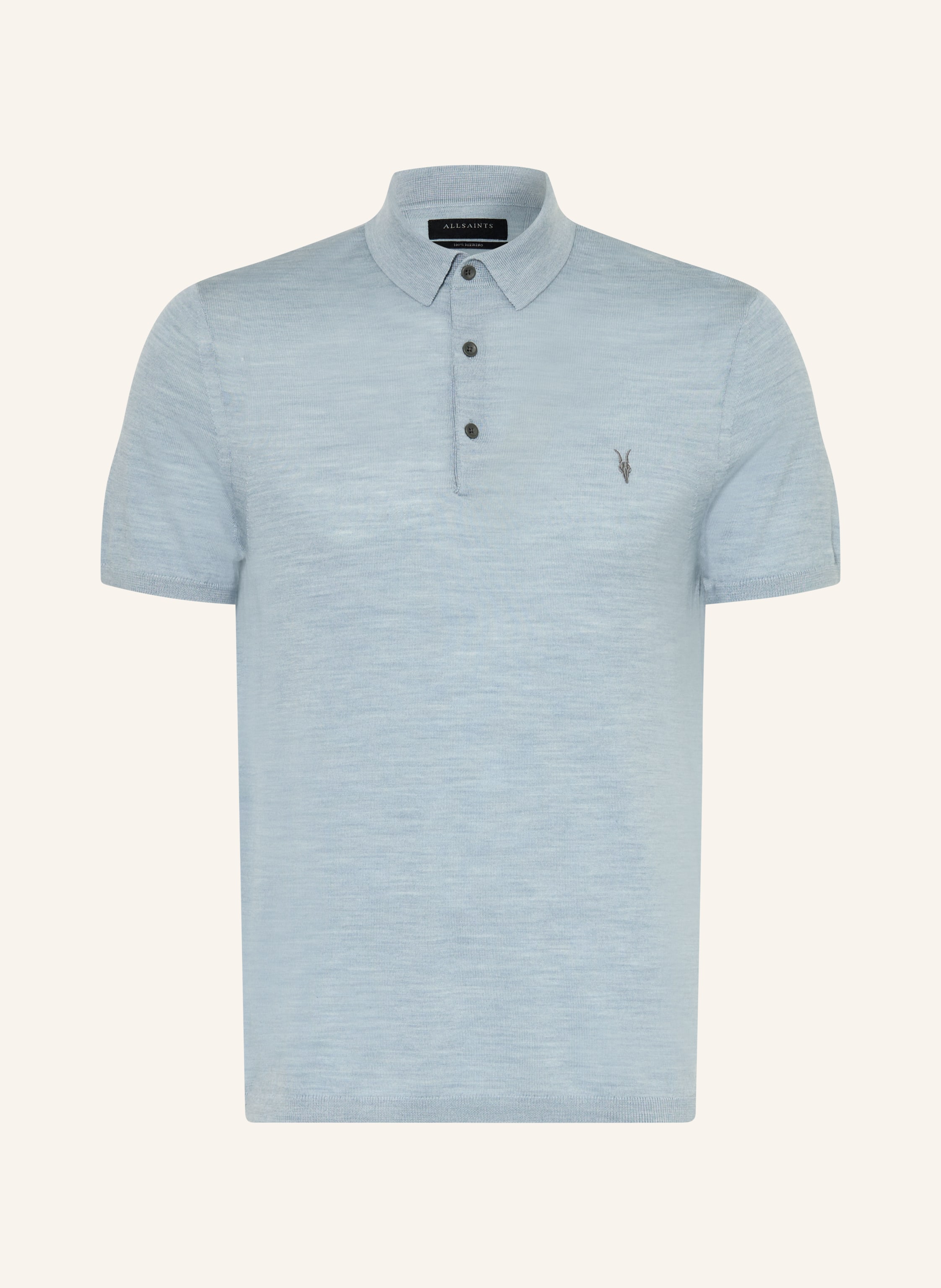 ALLSAINTS Strick-Poloshirt MODE MERINO aus Merinowolle