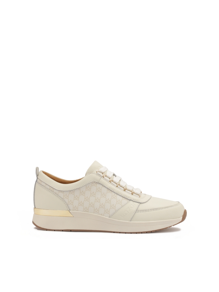 Ladies’ white and beige sneakers