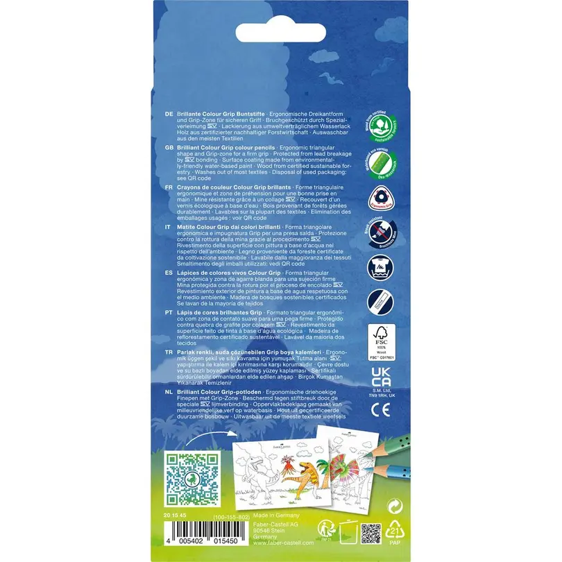 Farbstift-Set 13-teilig Colour Grip Dino