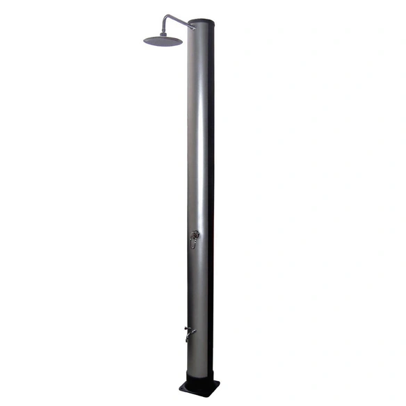 Solardusche, Aluminium, mit 40 l-Tank, verstellbarer Duschkopf