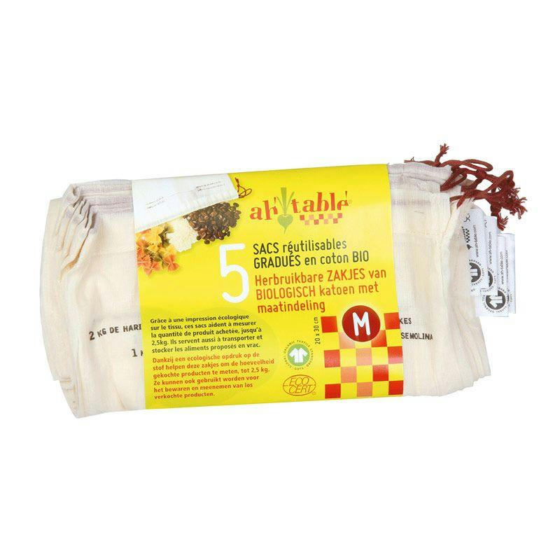 COTON - Sac gradué réutilisable - Lot de 5