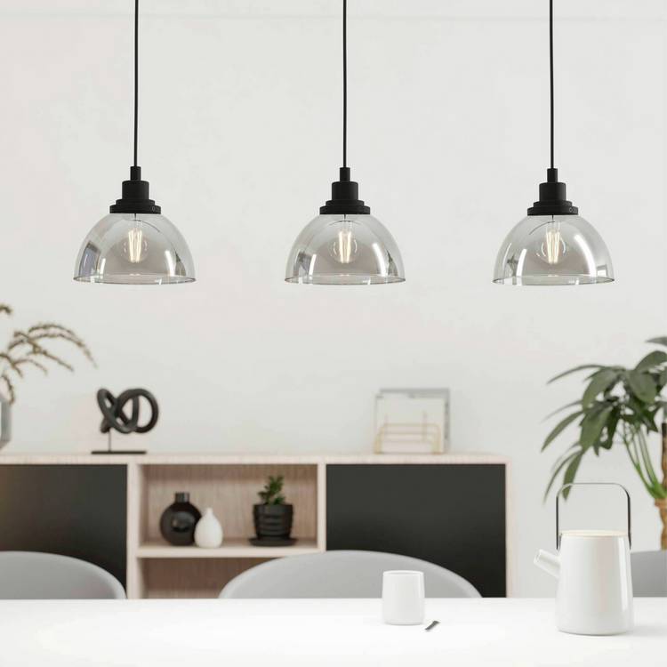 Eglo Beleser 3 Light Pendant - Dark Grey