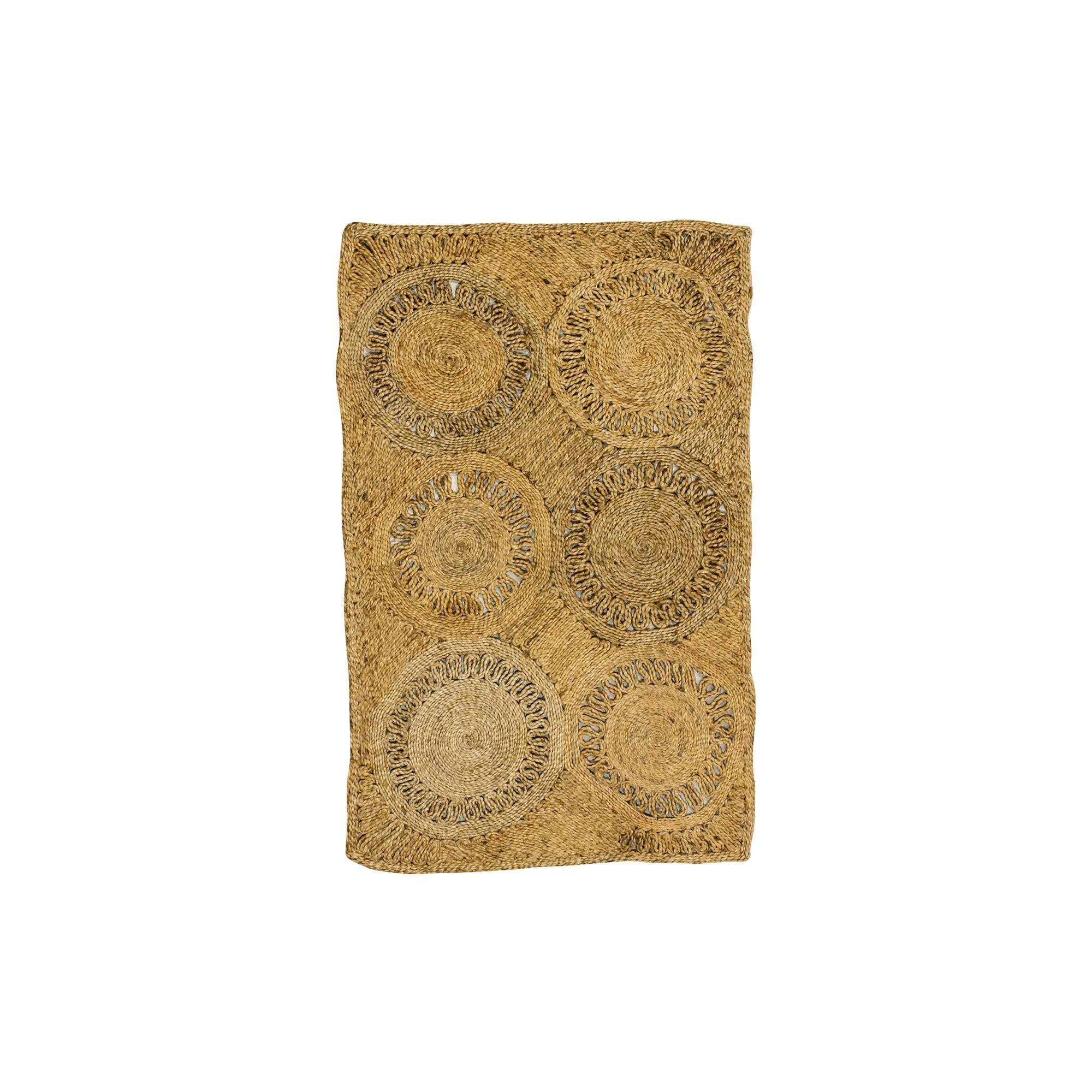 JERICO - Tapis rectangulaire en jute tissé à la main 90x150cm