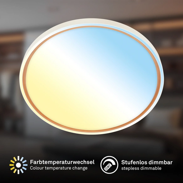 Leuchte, LED Deckenleuchte, 48 W, grau
