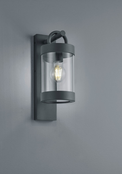 Kinkiet zewnętrzny z czujnikiem antracyt SAMBESI 1xE27x28W IP44 Trio