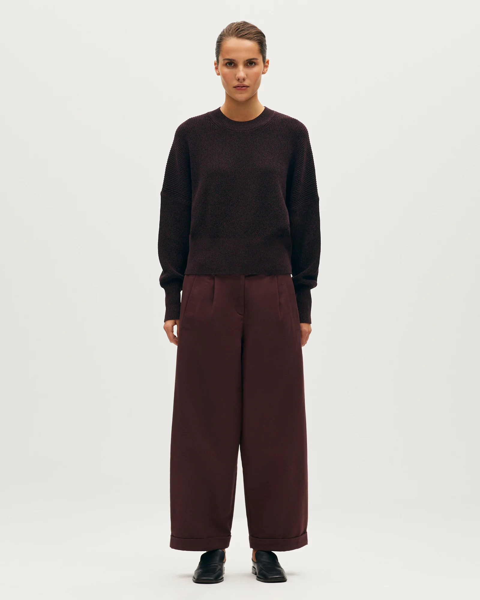 Pull col rond en coton