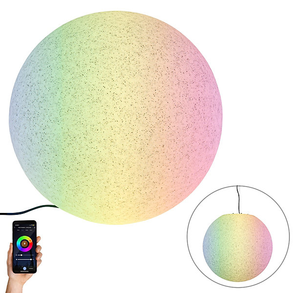 Lampe d'extérieur intelligente grise 56 cm IP44 avec Wifi A60 - Nura