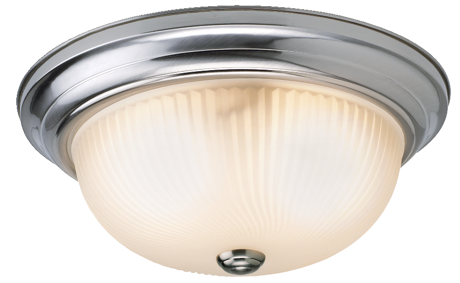 For Living 2-Light Frosted Swirl Glass Shade Flush Mount Ceiling Light Fixture, Brushed Pewter, 10-in