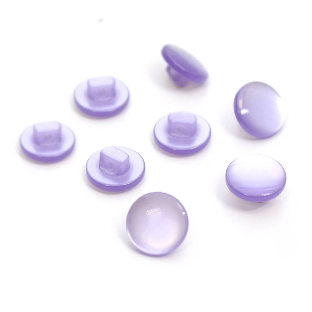 Hemline Lilac Basic Knitwear Button 8 Pack