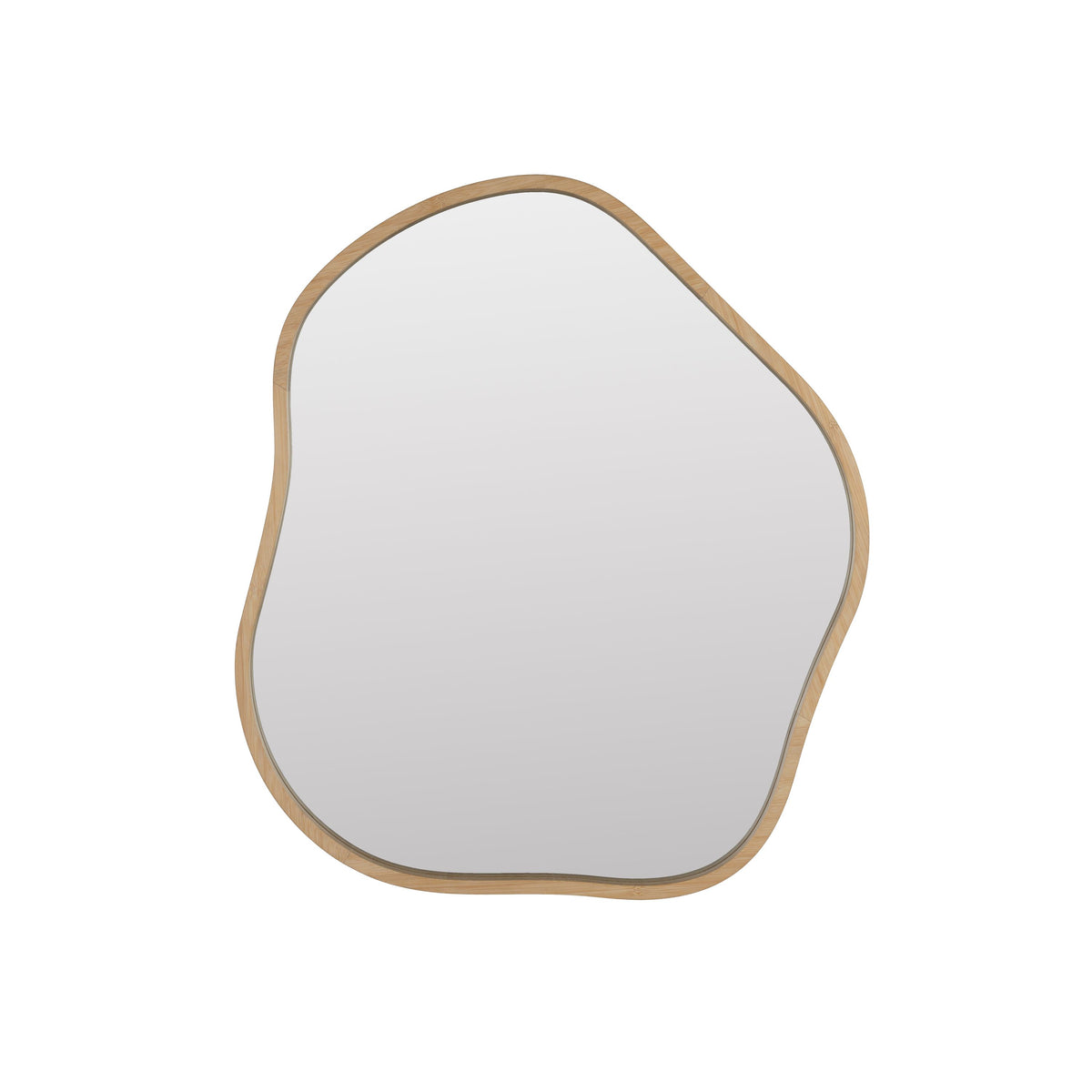 Housecraft Living Zem Spiegel/ Wandspiegel Organisch Bamboehout 60x55 cm - Beige