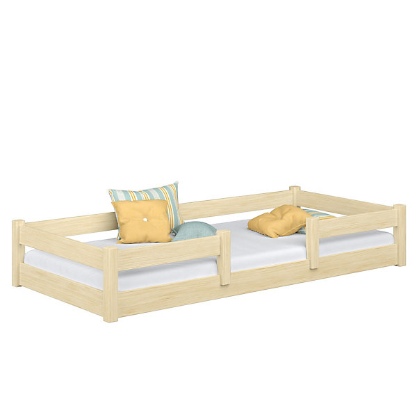 Lila lit bas 200x90 - Montessori bois naturel