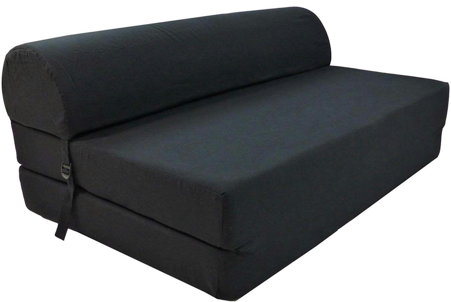 - Chauffeuse double unie en coton noir