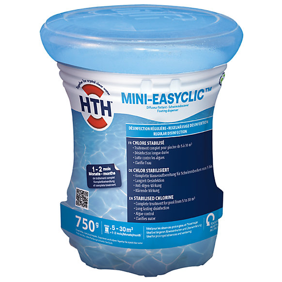 Diffuseur flottant chlore multifonction HTH MINI-EASYCLIC 750g - 750 g