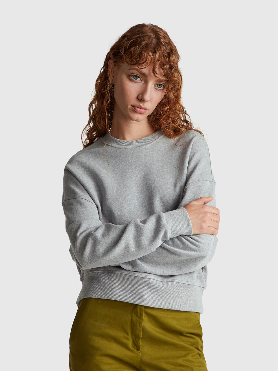 100% cotton sweatshirt with logo print