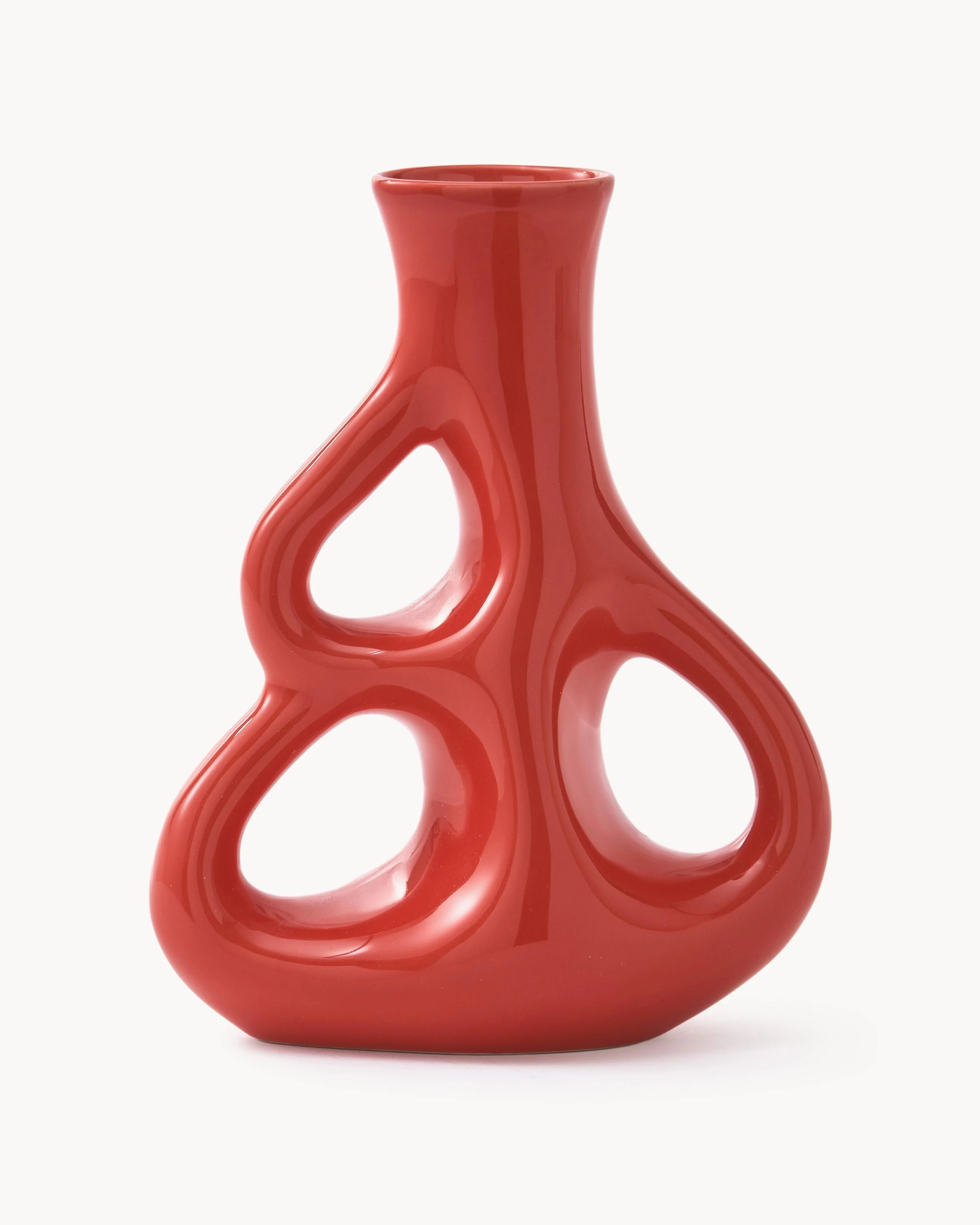 Handgefertigte Keramik-Vase Three Ears, H 21 cm