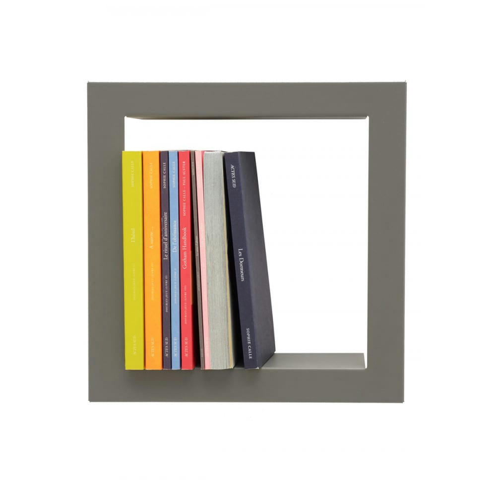 STICK - Etagère design carrée gris 28x28x8.5cm