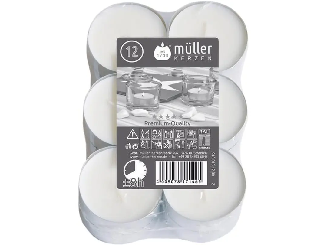 Teelicht 12-teilig Müller kerzen