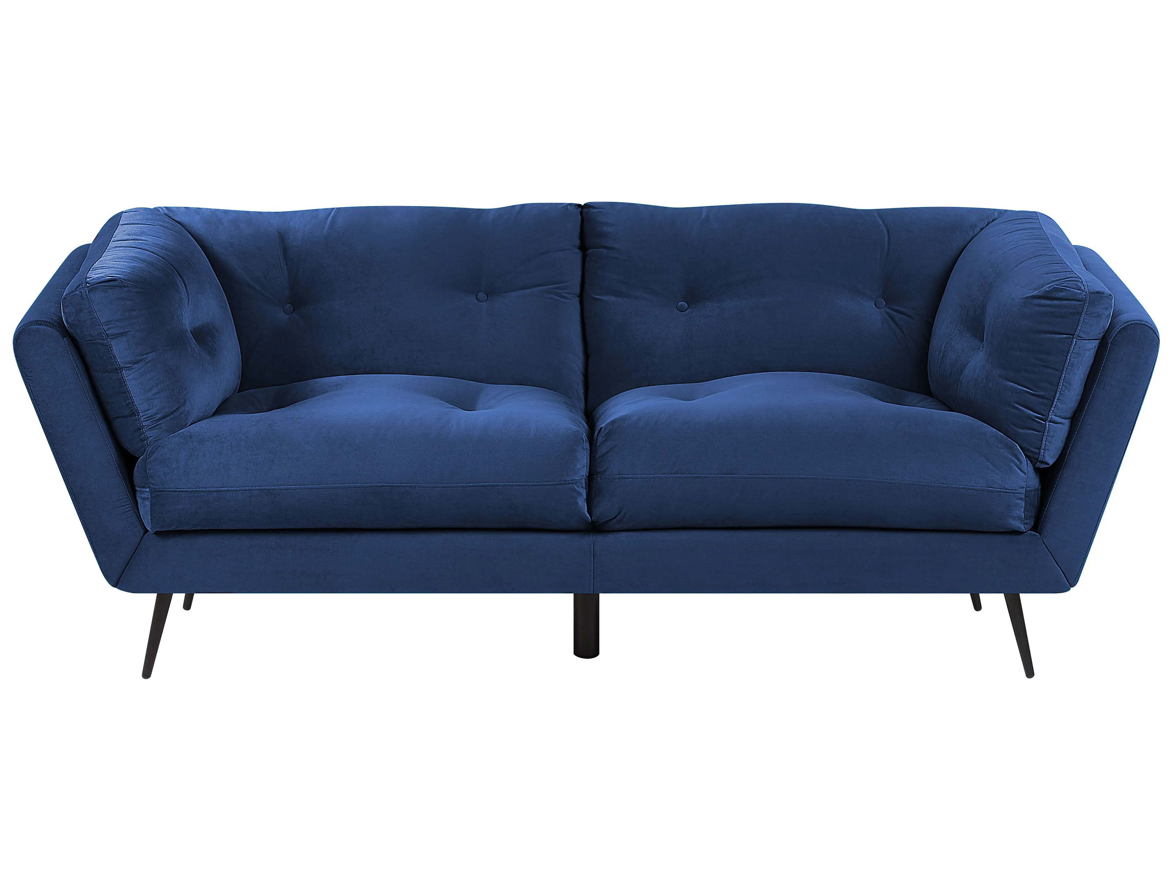 Sofa 3 Seater LENVIK Velvet Navy Blue