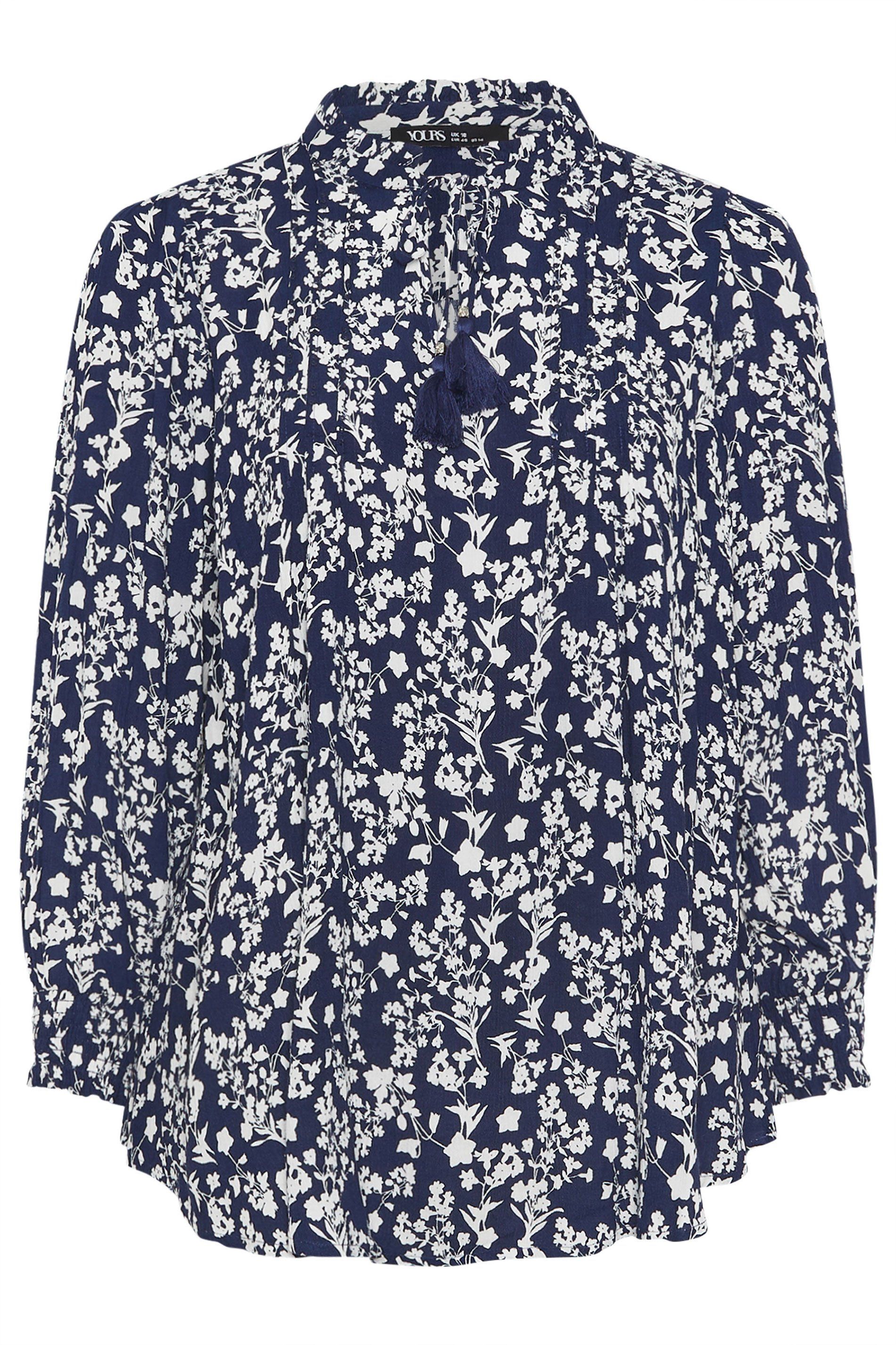 Yours Sequin Embellished Tie Neck Blouse