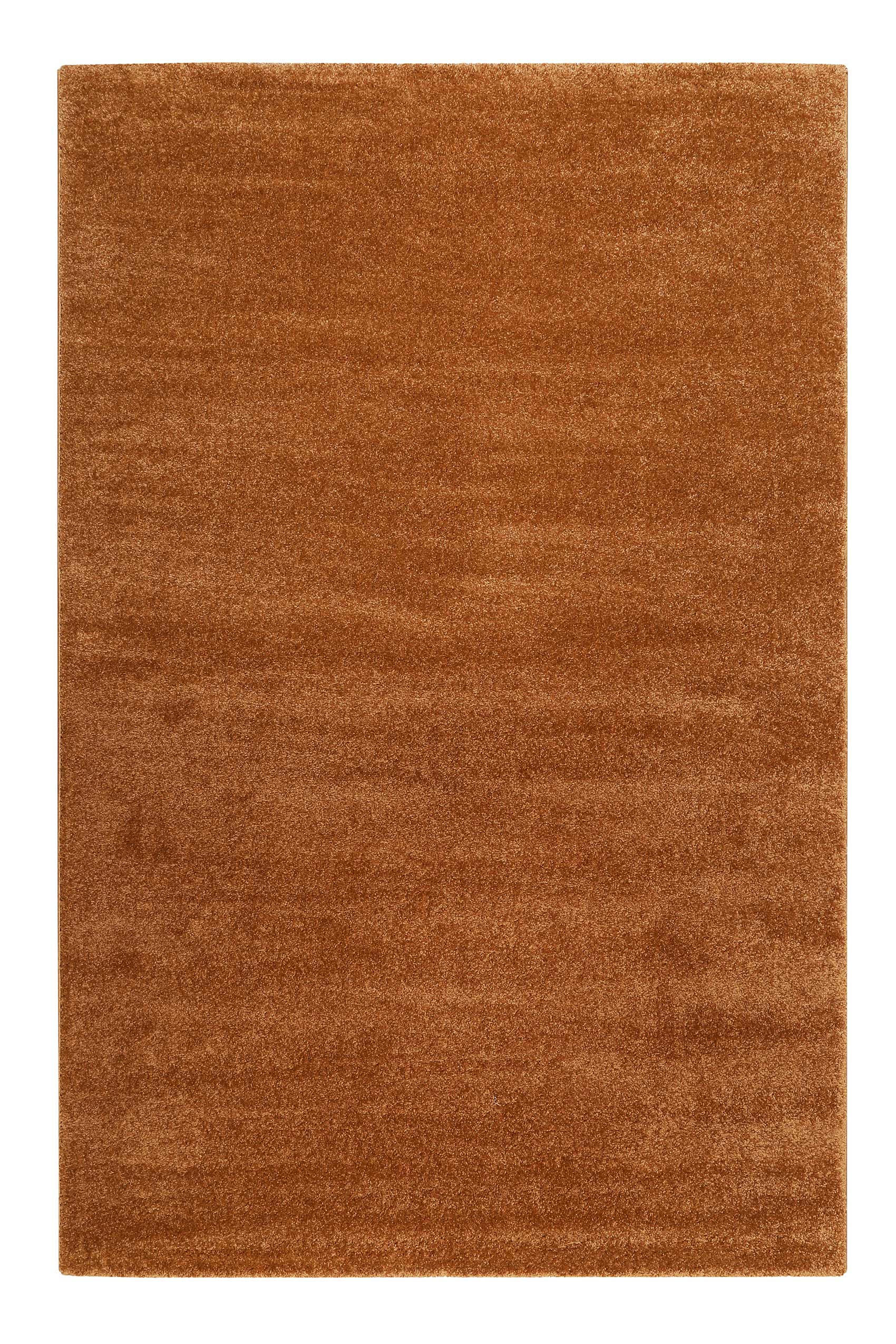 CALIFORNIA - Tapis uni cuivre caramel chiné belle densité 133x200