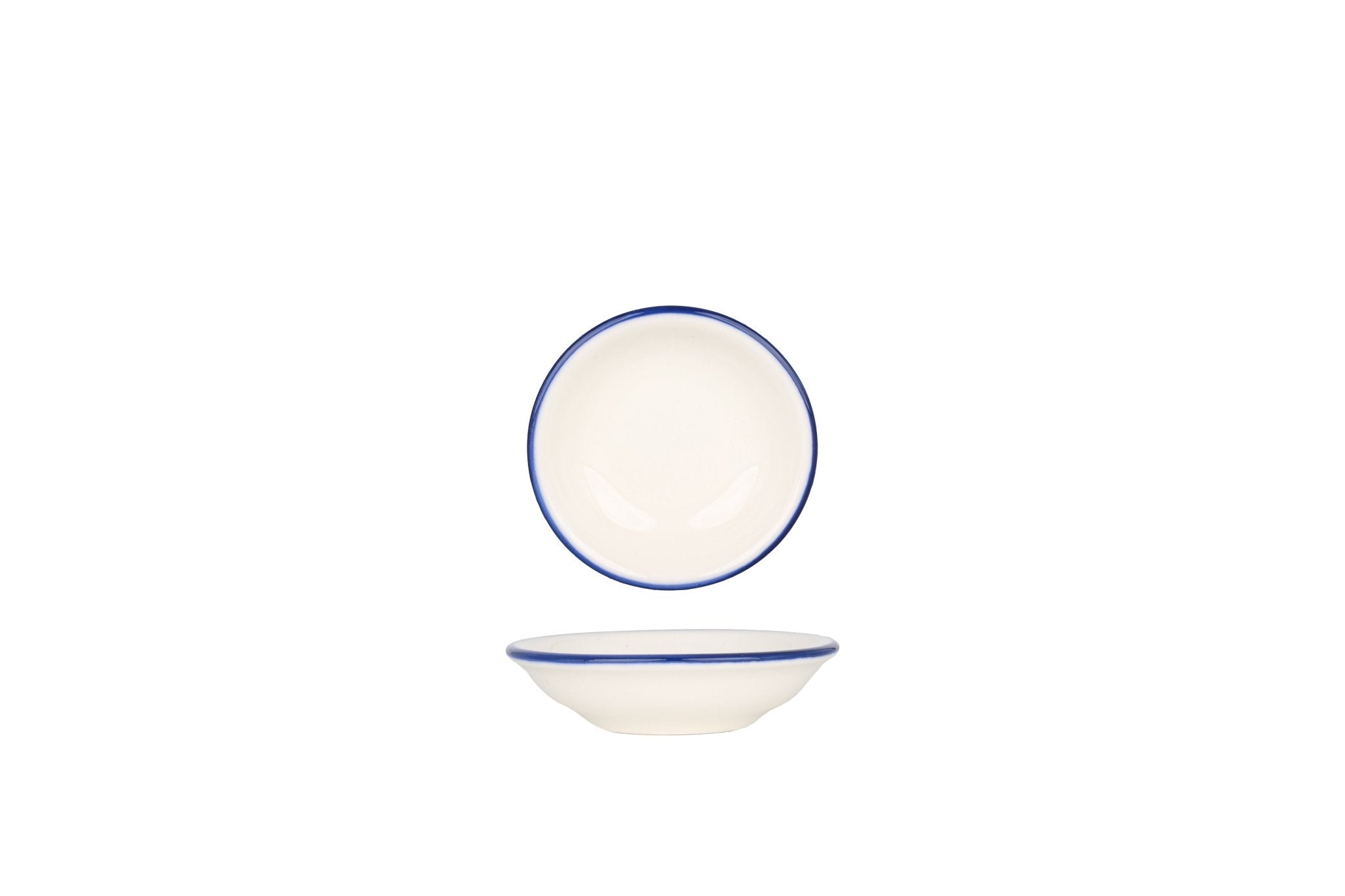 Bonna Serveerschaal - Linea Blue - Porselein - 9 cm (50cc) - set van 4