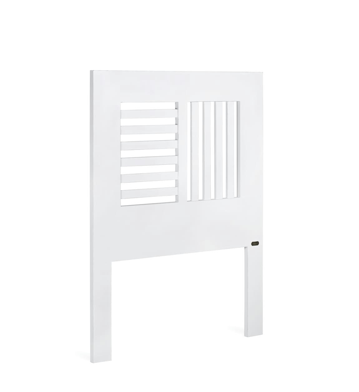 EVEREST - Tête de lit en bois de mindi blanc L100