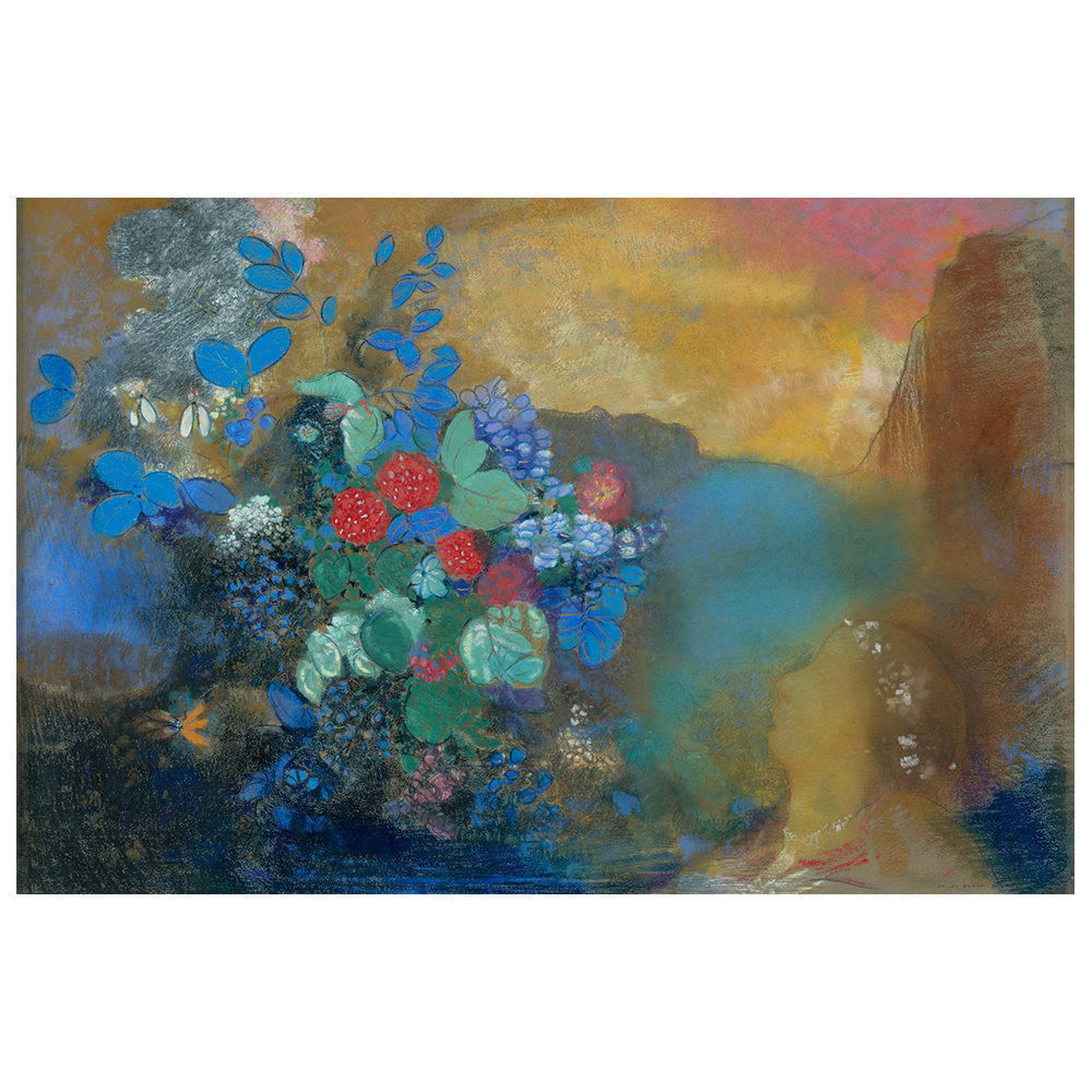 - Tableau Ophélia parmi les fleurs Odilon Redon 60x90cm