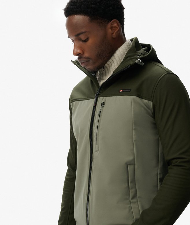Hooded Softshell Colourblock Jacket