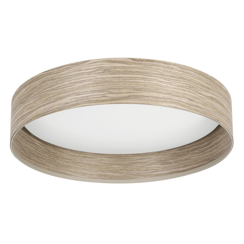 Plafonnier LED Luppineria chêne sable blanc chaud 2400 lm 20 W EGLO