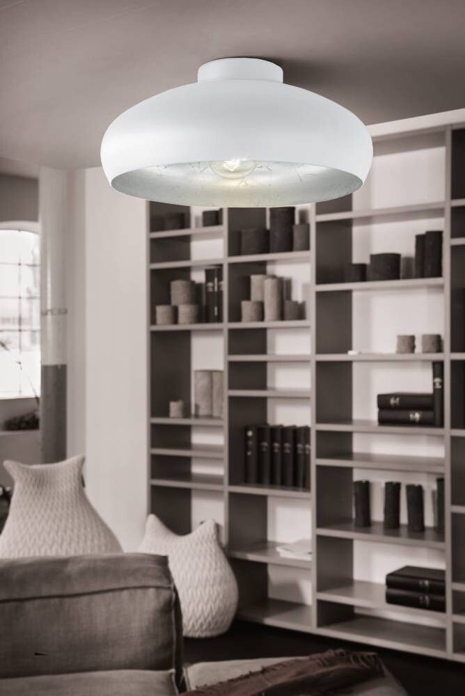 TAKLAMPE EGLO MOGANO HVIT/SØLV 40CM