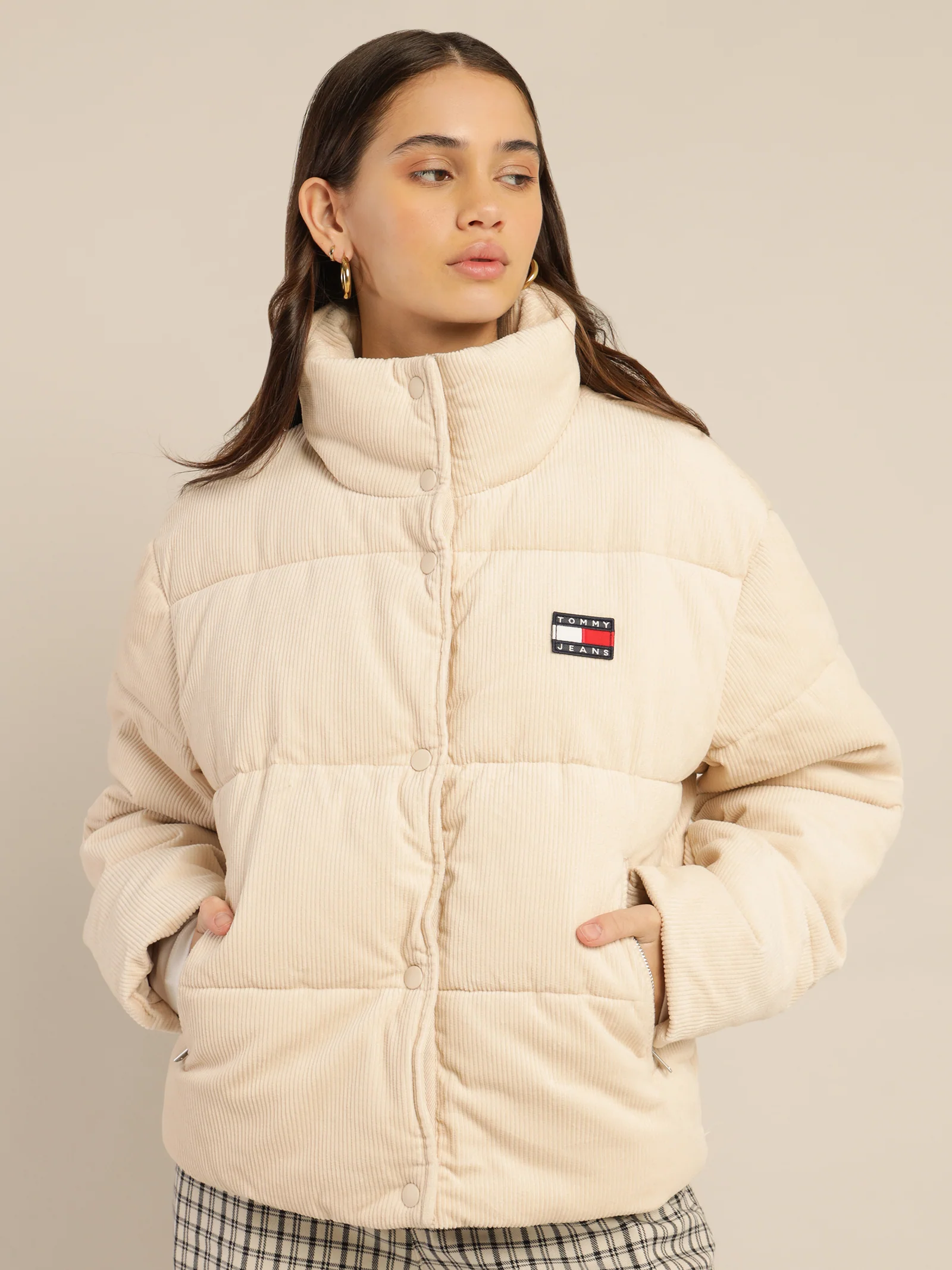Corduroy Padded Puffer Jacket