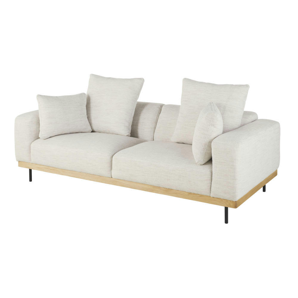 Timber Business - Canapé professionnel 3/4 places en polyester recyclé beige sable