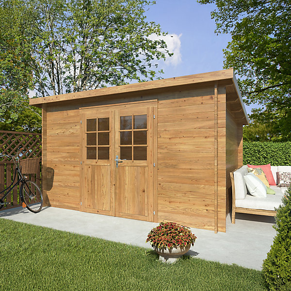 Abri de jardin Palmako Alice en bois traité autoclave marron – 12 m²
