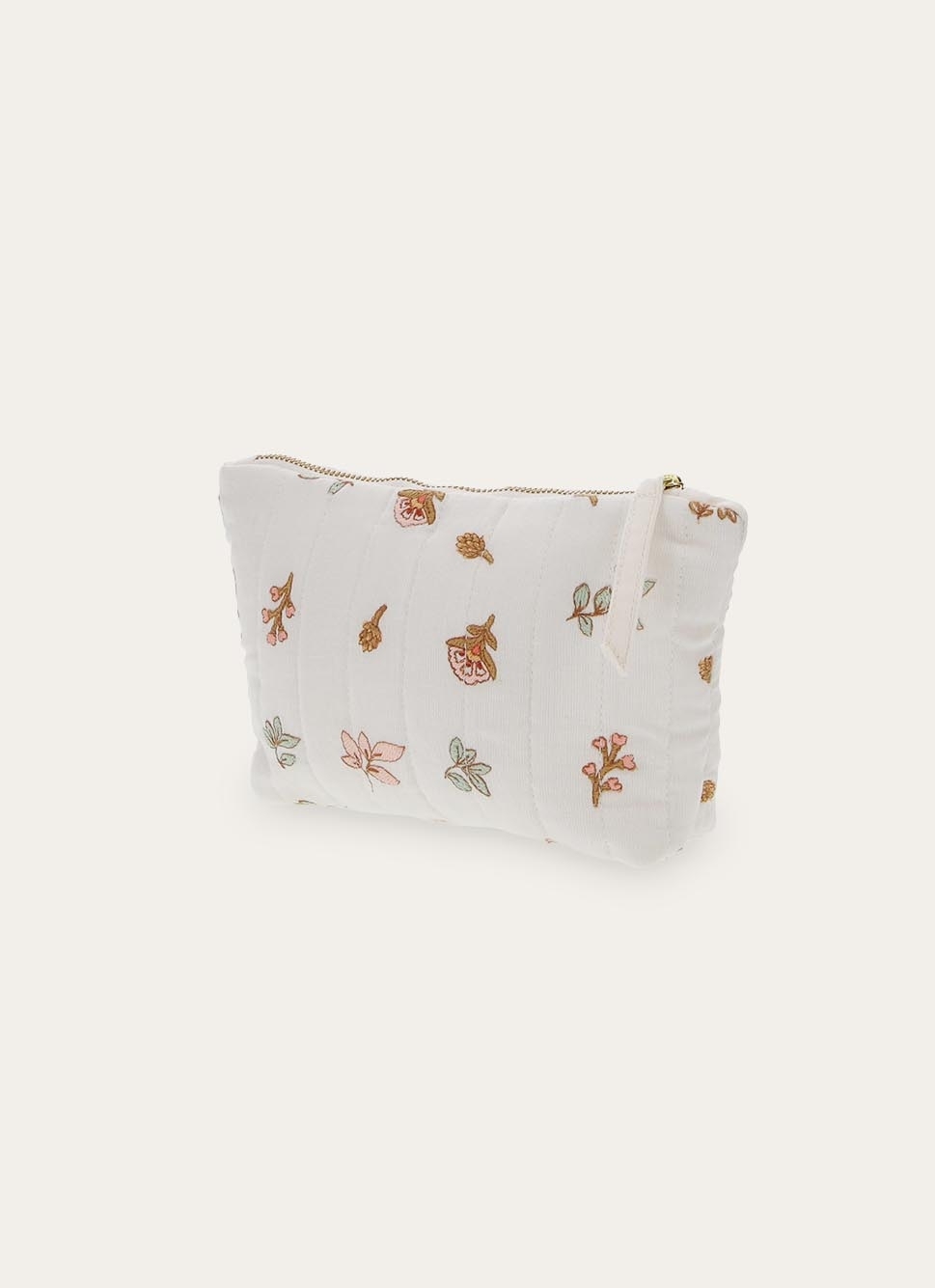 TROUSSE COTON BRODEE à MOTIF VÉGÉTAL ECRU