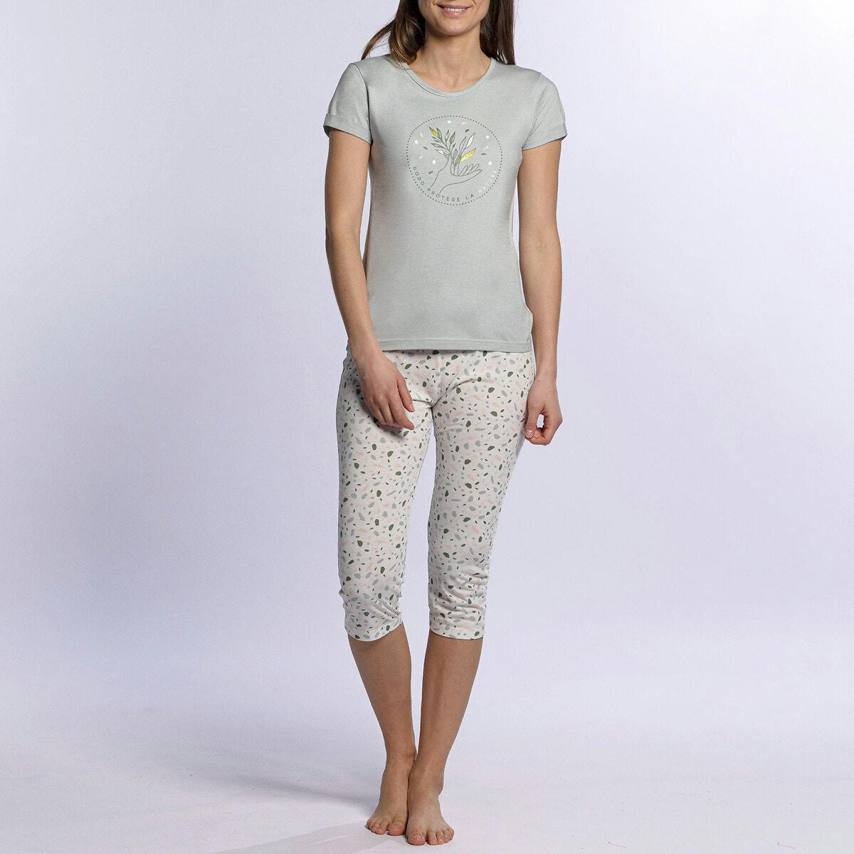 Pyjama corsaire en jersey, Terre