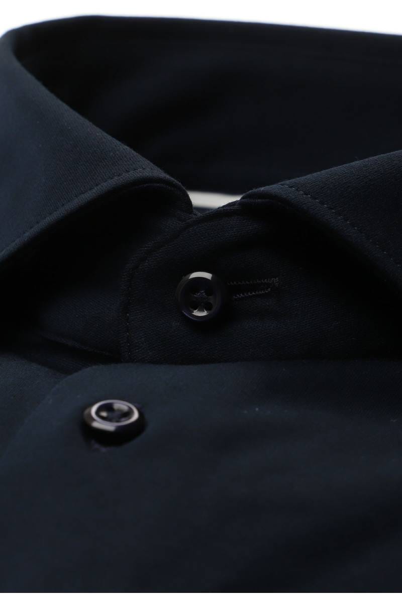 ETERNA 1863 Soft Tailoring Modern Fit Jerseyhemd dunkelblau, Einfarbig