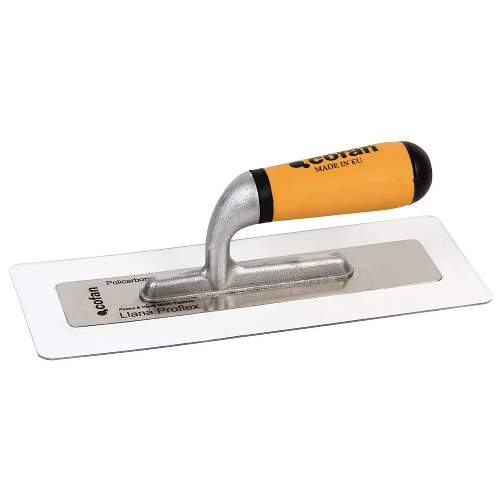 Cofan stainless steel Polycarbonate Proflex & Trowel with Aluminum Shank and Bi-Component Handle 280x115x1.5 mm