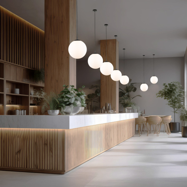Lampa Wisząca Tk Lighting Esme Biała Klosz Kula 35Cm