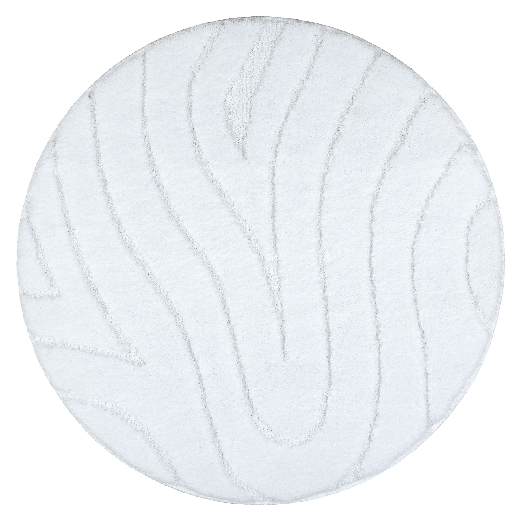 Dywan łazienkowy SUPREME WAVES fale, antypoślizgowy, miękki koło 50 cm