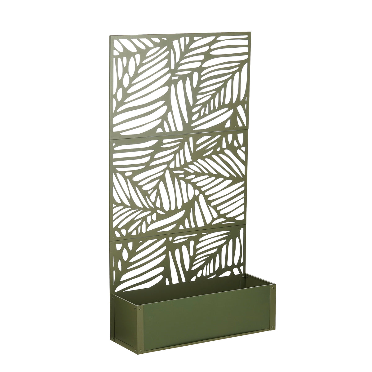 Mica Decorations Sapri Plantensteun - Plantenbak met Klimrek voor Klimplanten - Plantenstandaard Vrijstaand of tegen Muur - 92 x 33 x 174 cm - Groen