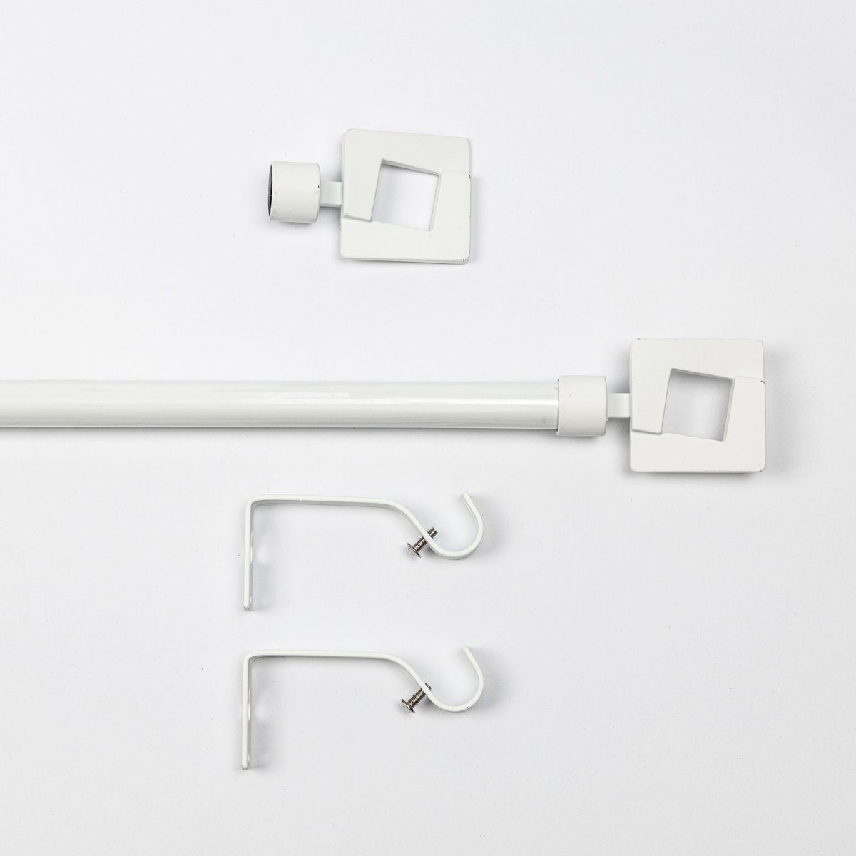 Kit varão extensível branco mate 120-210cm d19cm