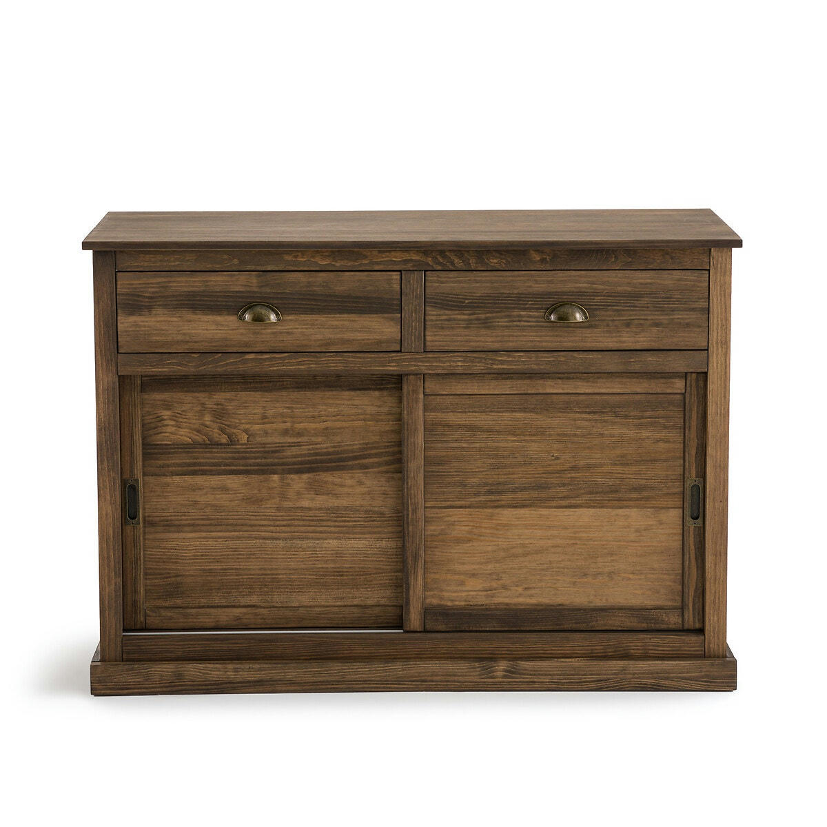 Buffet 2 portes, 2 tiroirs, pin massif, Lunja