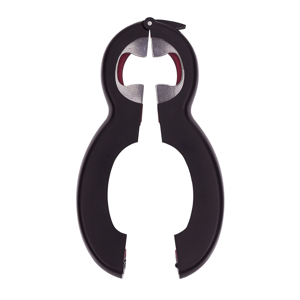 Pince multifonction 6en1 ouvre bouteille et bocal noir et rouge